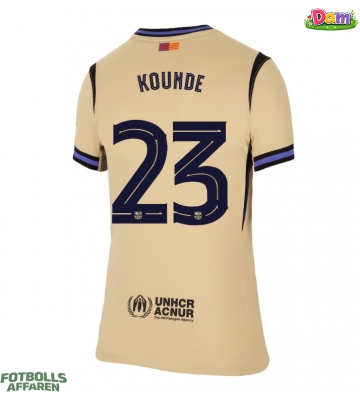 Barcelona Jules Kounde #23 Bortatröja Kvinnor 2025-26 Kortärmad
